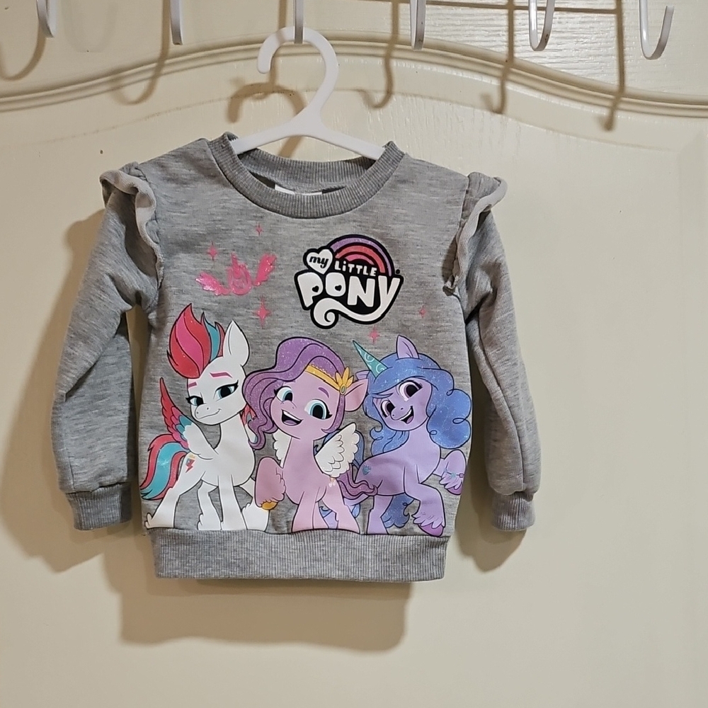 My Little Pony Gray Sweatshirt with Colorful Characters